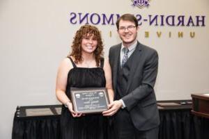 Marissa with faculty member Jared Reynolds. 